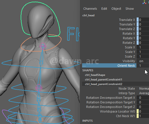 [Maya]Rigging 11 - Neck and Head